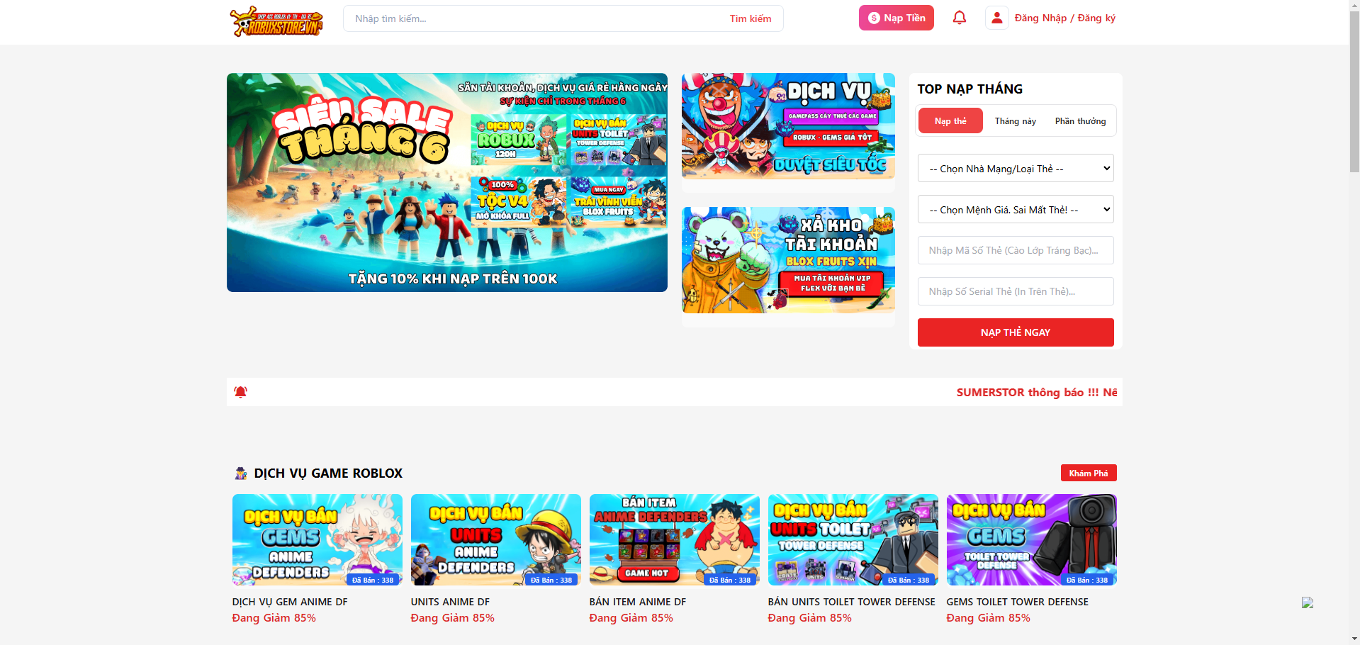 Code shop acc game fix nhẹ có auto mbbank